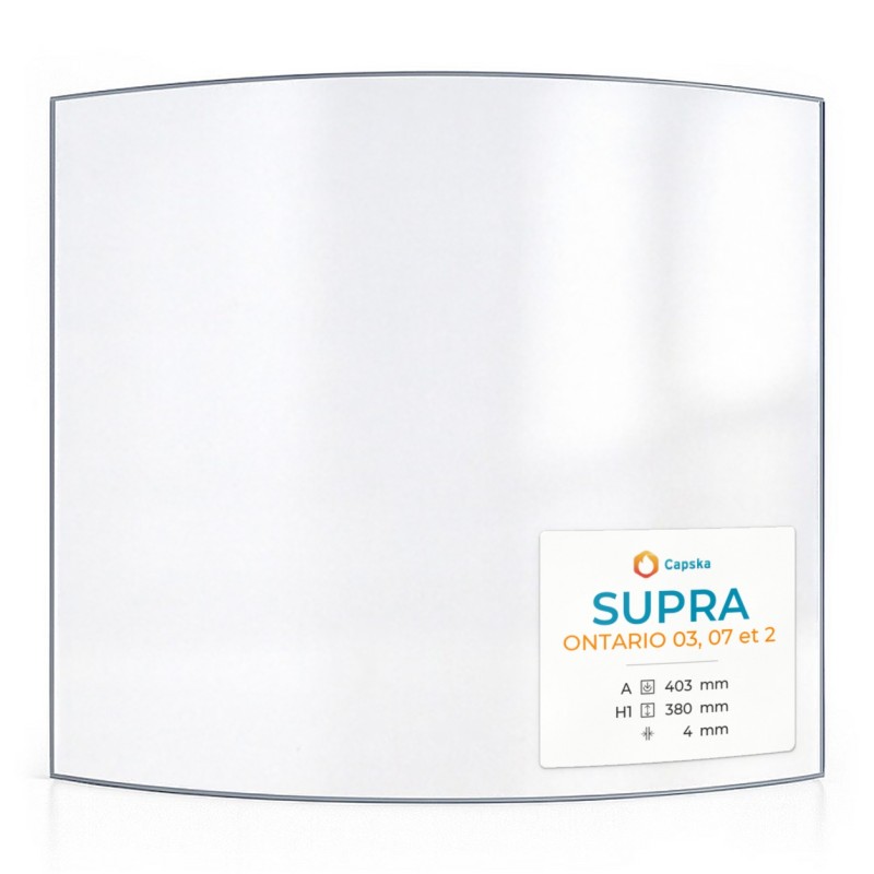 Vetro Curvo per stufa a legna SUPRA ONTARIO 03, 07 et 2