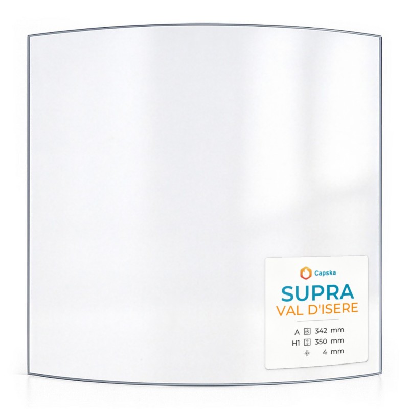 Supra VAL D'ISERE Glass - Curved Panel for Wood Burning Stove