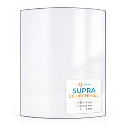 Supra COURCHEVEL Glass - Curved glass panel for wood burning stove