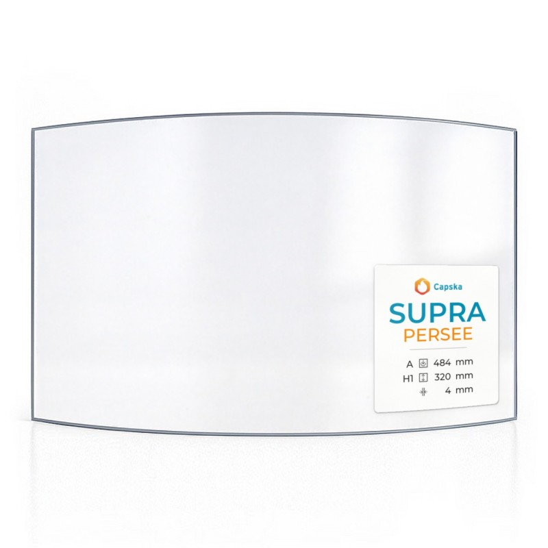 Vitre Supra PERSEE - Verre Courbe pour poêle à bois
