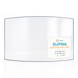 Vetro Supra DIADEME 501A / 531A - Vetro Curvo per inserto per caminetto