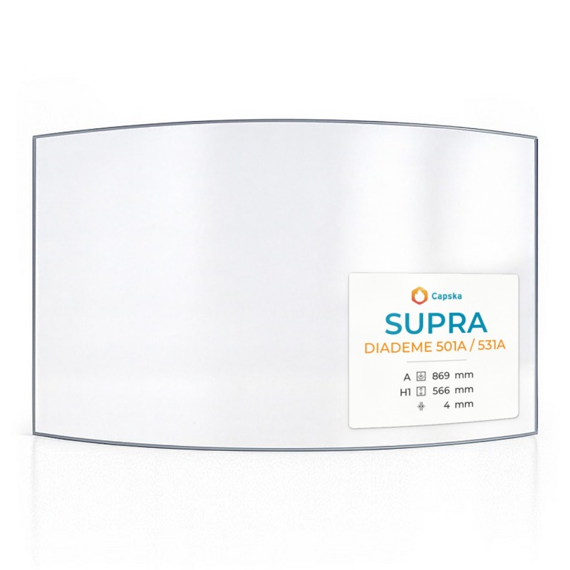 Vitre courbe pour insert SUPRA DIADEME 501A / 531A