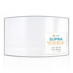 Supra EMERAUDE 1800 / 1801 / 1820 / 1821 / 1830 /1831 Glass - Curved glass panel for fireplace insert