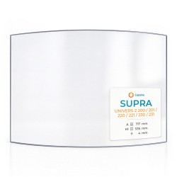 Supra UNIVERS 2 200 / 201 / 220 / 221 / 230 / 231 Glass - Curved glass panel for fireplace insert