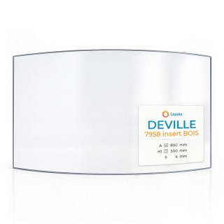 Vetro Deville 7958 INSERT BOIS - Vetro Curvo per caminetto