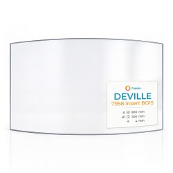 Vitre Deville 7958 INSERT BOIS - Verre Courbe pour insert