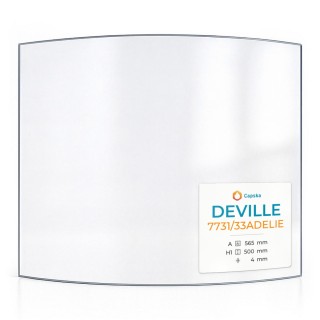Vitre Deville 7731/33 ADELIE - Verre Courbe pour poêle à bois