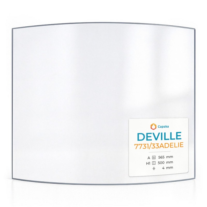 Vetro Deville 7731/33ADELIE - Vetro Curvo per stufa a legna