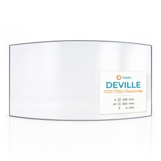 Vitre Deville 7331/7332 - Verre Courbe pour insert