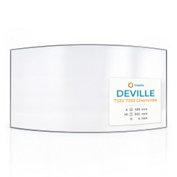 Vitre Deville 7331/ 7332 CHEMINÉE - Verre Courbe pour insert
