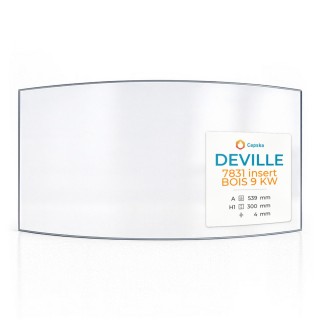 Vetro Deville 7831 INSERT BOIS 9 KW - Vetro Curvo per inserto caminetto