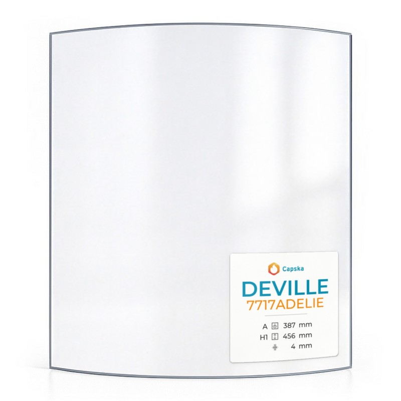 Deville 7717 ADELIE Glass - Curved Panel for Wood Burning Stove