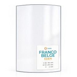 Franco Belge EDEN Glass - Curved glass panel for wood burning stove