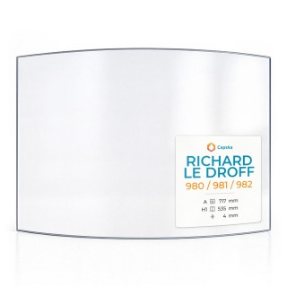 Richard Le Droff 980 / 981 / 982 Glas für Kaminofen - Hitzebeständiges Glaskeramikglas