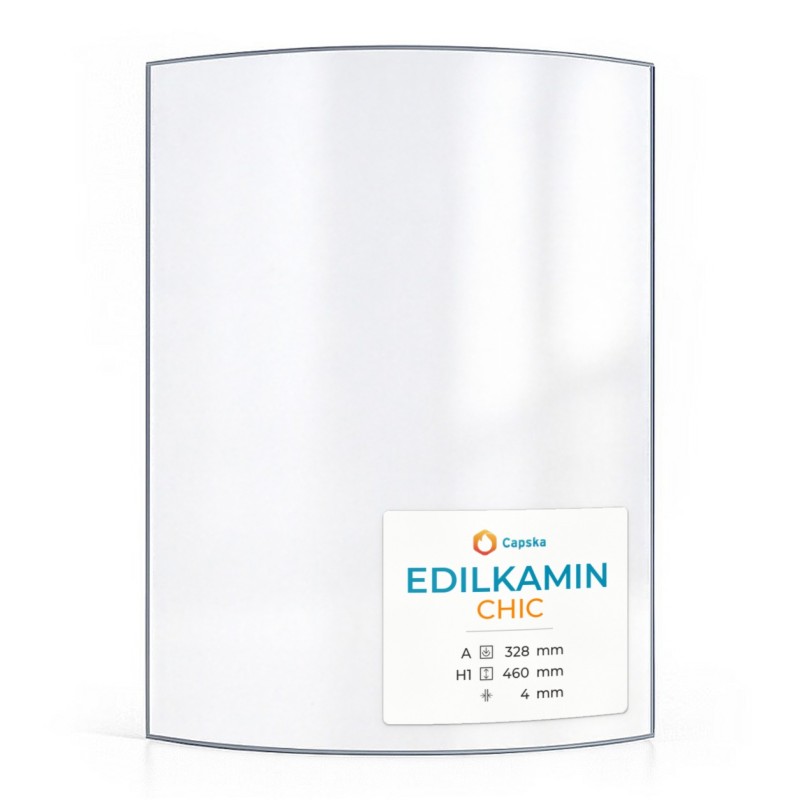 Edilkamin CHIC Glass - Curved Glass Panel for Wood Burning Stove