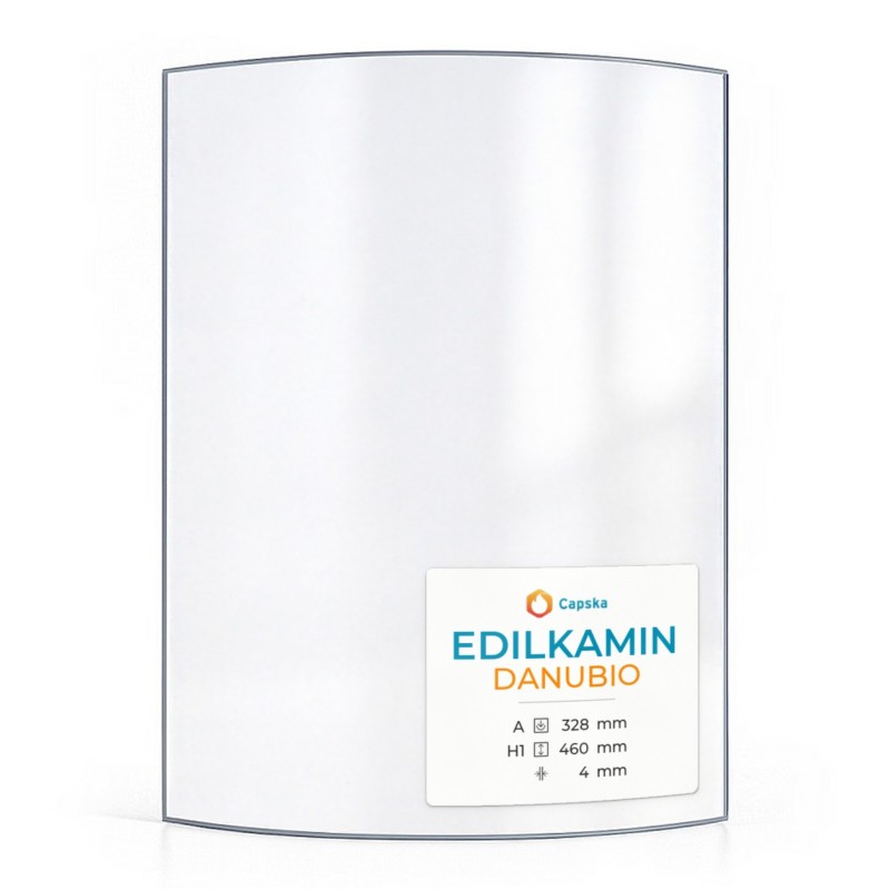 Vitre Edilkamin DANUBIO - Verre Courbe pour poêle à granulés