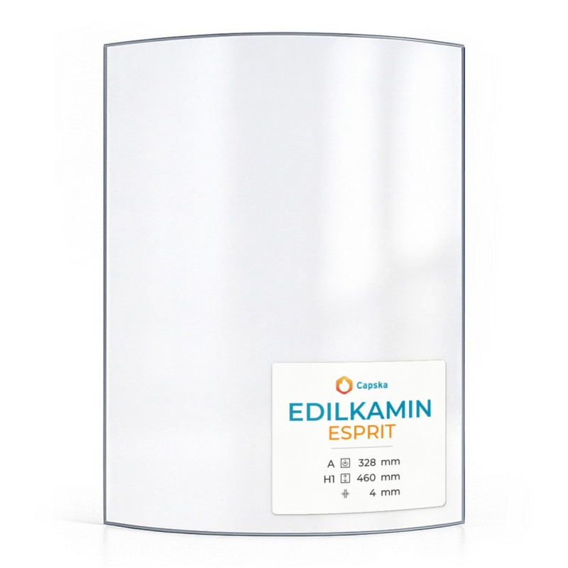 Vitre Edilkamin ESPRIT - Verre Courbe pour poêle à granulés