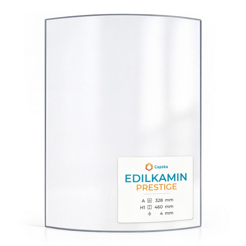 Edilkamin PRESTIGE Glas - in sich gebogenes Kaminglas für Pelletofen