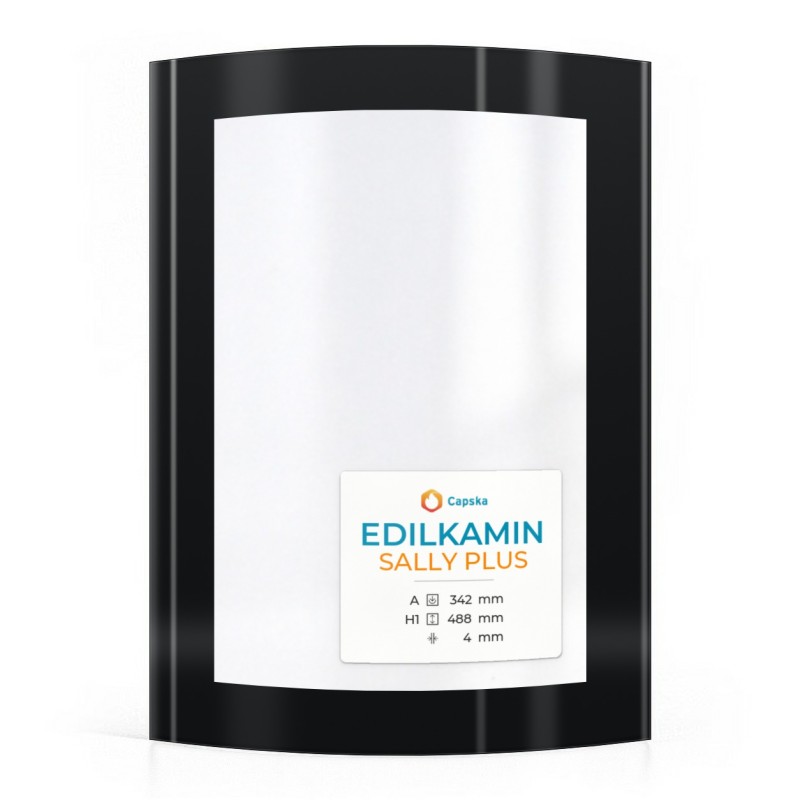 Vitre Edilkamin SALLY PLUS - Verre Courbe Sérigraphié