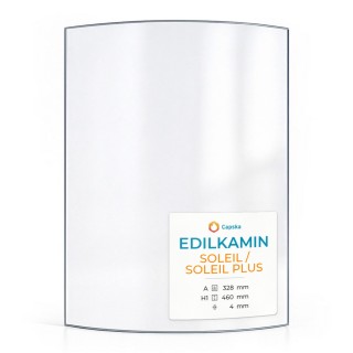Edilkamin SOLEIL / SOLEIL PLUS Glass - Curved Glass Panel for Pellet Stove