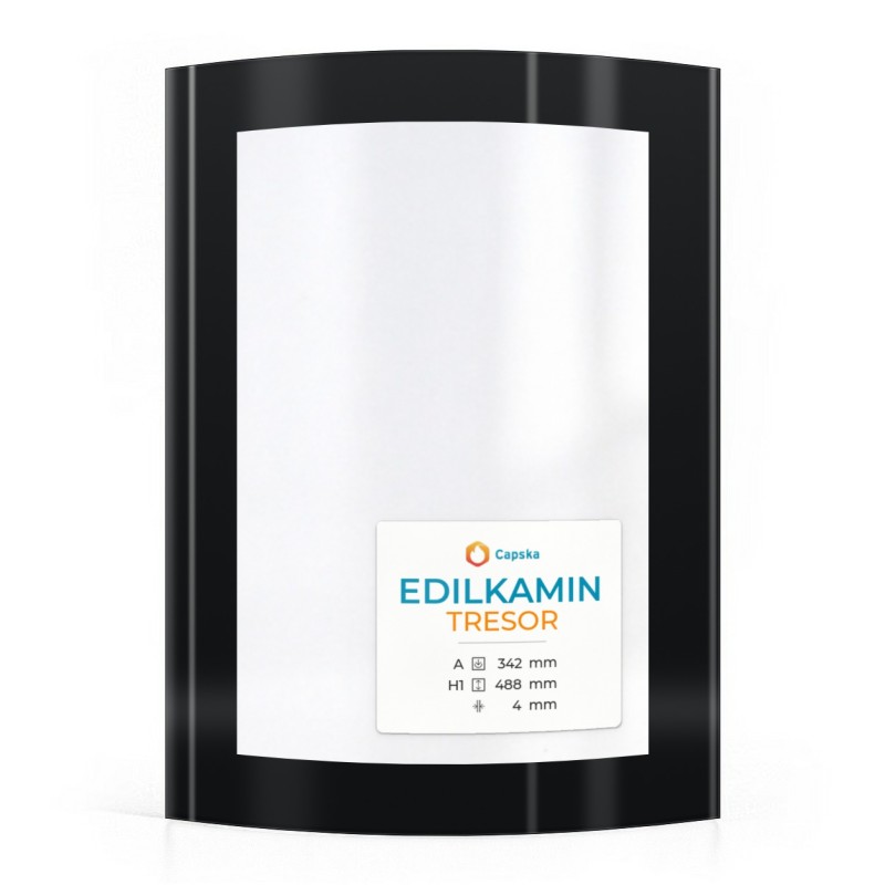 Edilkamin TRESOR Glass - Curved Screen-printed Panel