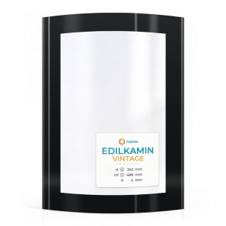 Edilkamin VINTAGE Glas - Siebdruck Kaminglas für Pelletofen