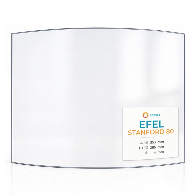Efel STANFORD 80 Glass - Curved Panel for Wood Burning Stove