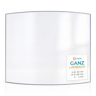 Vitre Ganz LAMBADA - Verre Courbe pour poêle à bois