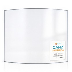 Ganz LAMBADA Glass - Curved glass panel for wood burning stove