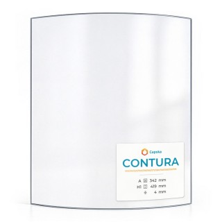 Vetro Curvo per stufa a legna Contura 500/510/520/550/556/560/570/580/585/586/590/596