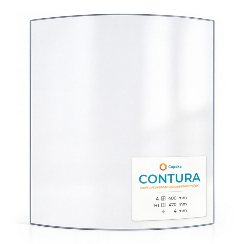 Vitre Contura 600/610/620/630/635/650/655/660/670/690 - Verre Courbe pour poêle à bois
