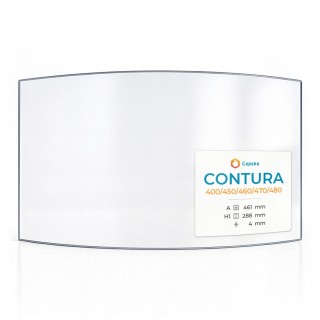 Contura 400/450/460/470/480 Glas - Gebogenes Kaminglas