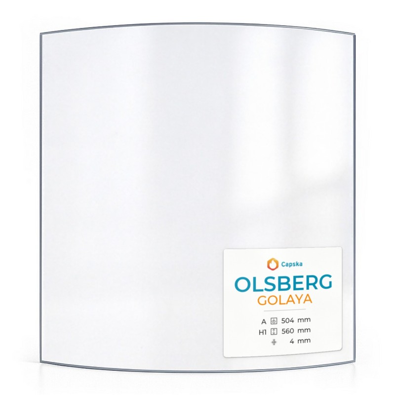 Olsberg GOLAYA Glas (ohne Siebdruck) - Kaminglas für Kaminofen