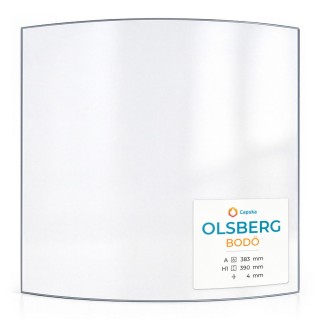 Olsberg BODÖ Glas - gebogenes Kaminglas für Kaminofen