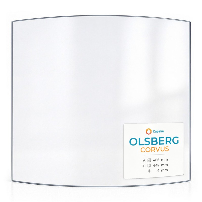 OLSBERG CORVUS Glass - Curved Panel for Wood Burning Stove