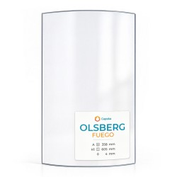 Vetro Olsberg FUEGO - Vetro Curvo per stufa a legna