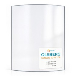 Olsberg GENESIS 4 / 6 / 7 / 8 Glas - in sich gebogenes Kaminglas für Kaminofen