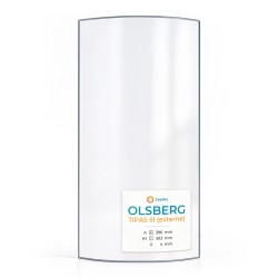 Olsberg TIPAS III (Außenscheibe) Glas - in sich gebogenes Kaminglas für Kaminofen