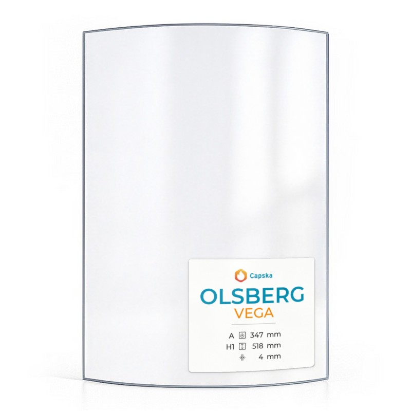 Wood Burning Stove glass for Olsberg Vela - High quality ceramic glass - Capska