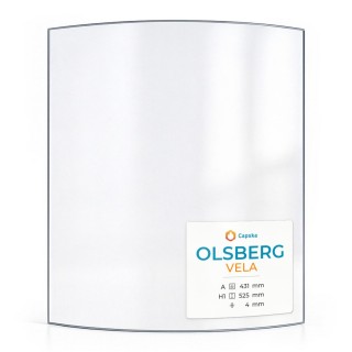 Wood Burning Stove glass for Olsberg Virgo - High quality ceramic glass - Capska