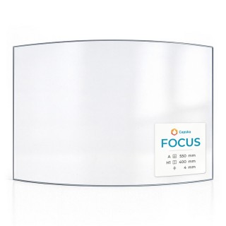 Focus 550X400 Curved Glass Panel for Wood Burning Stove