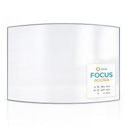 Vitre Focus AGORA - Verre Courbe pour poêle à bois