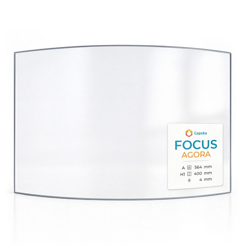 Focus AGORA Glass - Curved Glass Panel for Wood Burning Stove