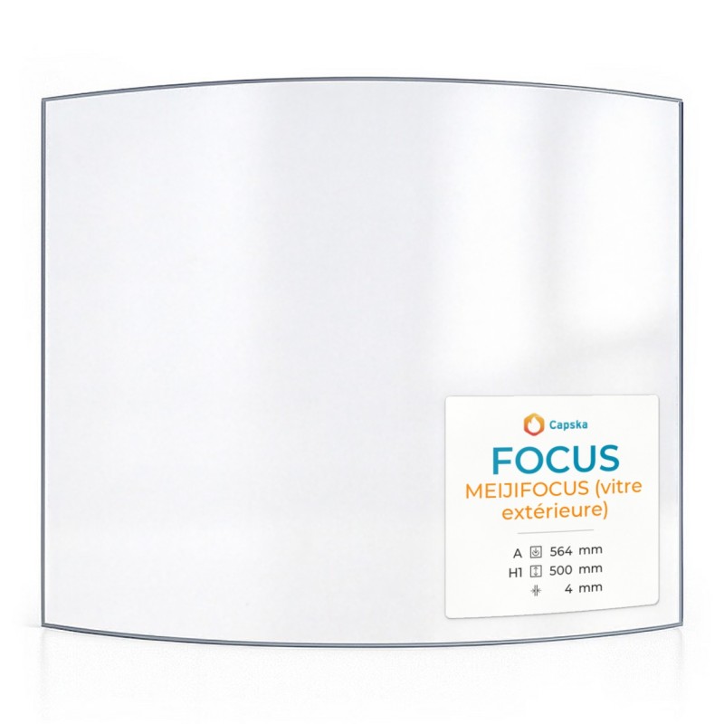Focus MEIJIFOCUS Glass - Curved Panel for Wood Burning Stove