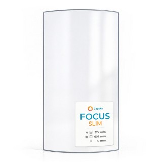Focus SLIM Glas - in sich gebogenes Kaminglas für Kaminofen