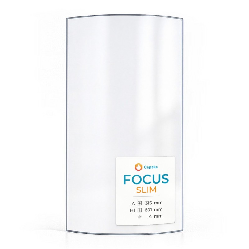 Vetro Focus SLIM - Vetro Curvo per stufa a legna