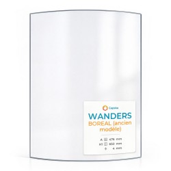 Wanders BOREAL (älteres Modell) Glas - in sich gebogenes Kaminglas für Kaminofen