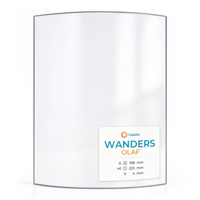 Vitre Wanders OLAF - Verre Courbe pour poêle à bois