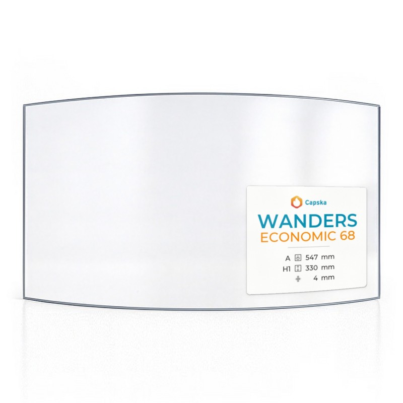 Vetro Wanders ECONOMIC 68 - Vetro Curvo per inserto camino