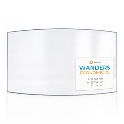 Vitre Wanders ECONOMIC 75 - Verre Courbe pour insert
